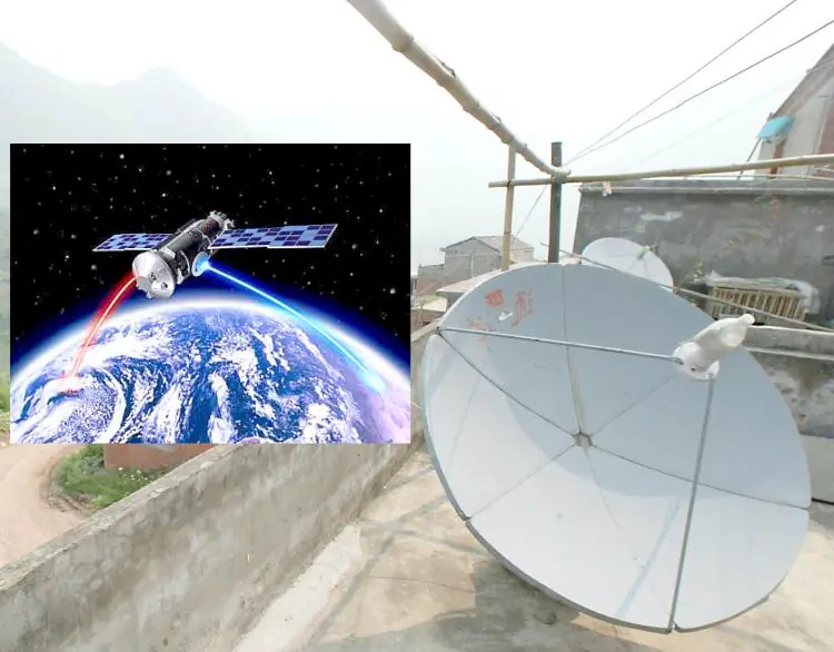 A satellite transmits news from independent television and radio stations across the globe. (Goh Chai Hin/AFP/Getty Images)