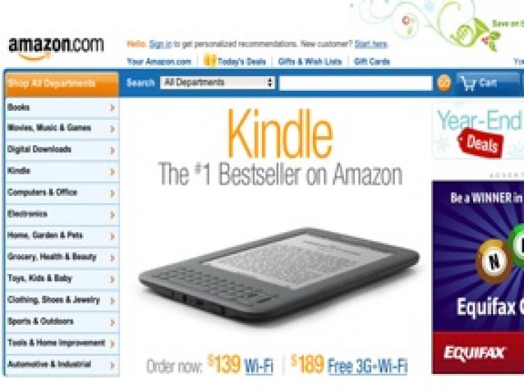 Amazon.com's homepage. (Screen shot by The Epoch Times)