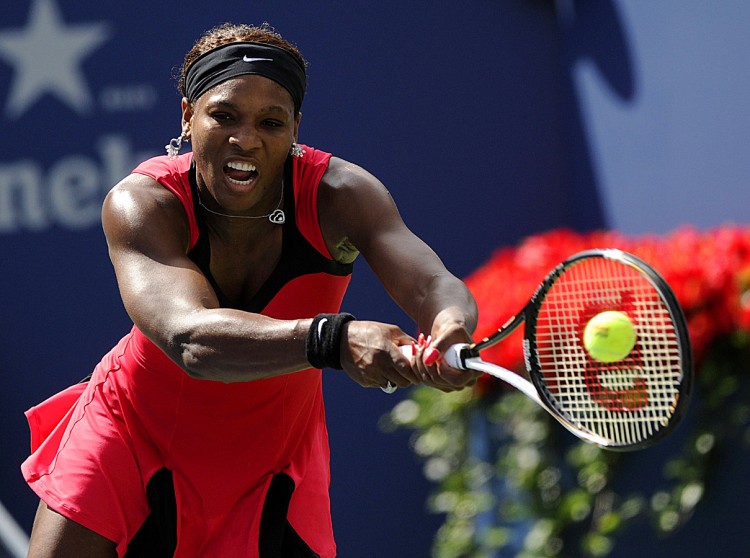 Serena Williams returns a shot against Anastasia Pavlyuchenkova during their Women's Quarterfinal US Open match. (Timothy A. Clary/AFP/Getty Images) Serena Williams returns a shot against Anastasia Pavlyuchenkova during their Women's Quarterfinal US Open match. (Timothy A. Clary/AFP/Getty Images)