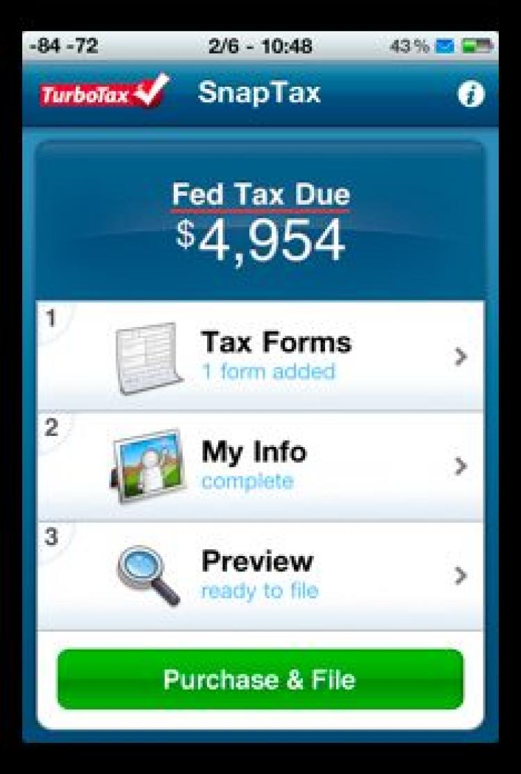 iPhone App of the Week: TurboTax SnapTax 1.1