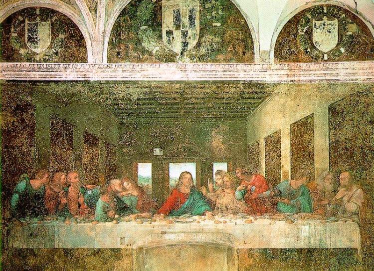 HIGHER STANDARD: Leonardo's fresco on the refectory wall of the convent of Santa Maria delle Grazie, Milan, perfects the theme of Jesus' Last Supper with his disciples. (artrenewal.org) HIGHER STANDARD: Leonardo's fresco on the refectory wall of the convent of Santa Maria delle Grazie, Milan, perfects the theme of Jesus' Last Supper with his disciples. (artrenewal.org)
