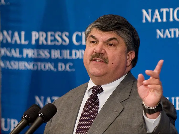 Richard Trumka, president of the AFL-CIO, speaks at the National Press Club on Jan. 11, 2010. (Saul Loeb/AFP/Getty Images)