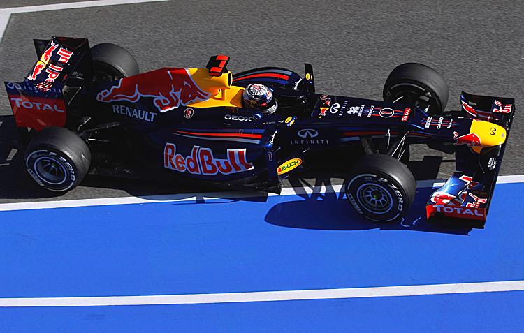 F1 Testing in Barcelona - Day One Sebastian Vettel topped Day One of Formula One winter testing at Circuit de Catalunya in Barcelona, Spain. (Paul Gilham/Getty Images)