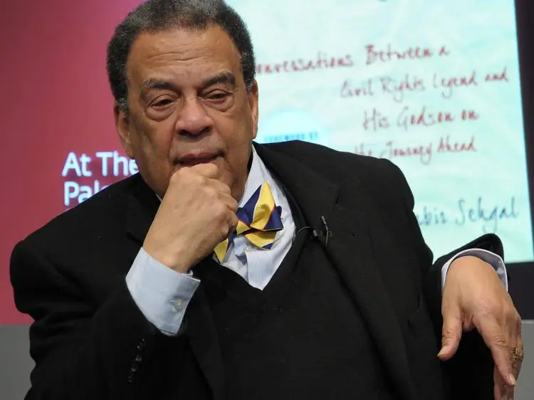 Former U.N. ambassador and Atlanta mayor Andrew Young advocates turning to the business world to make growth happen. He spoke at an Atlanta event last week marking publication of his new book with Ernie Suggs, "The Many Lives of Andrew Young."  File photo from 2015. (Michael Loccisano/Getty Images)