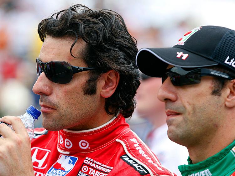 Dario Franchitti (L) and Tony Kanaan will be two of the three leaders of the new IndyCar drivers' association. (Jamie Squire/Getty Images)
