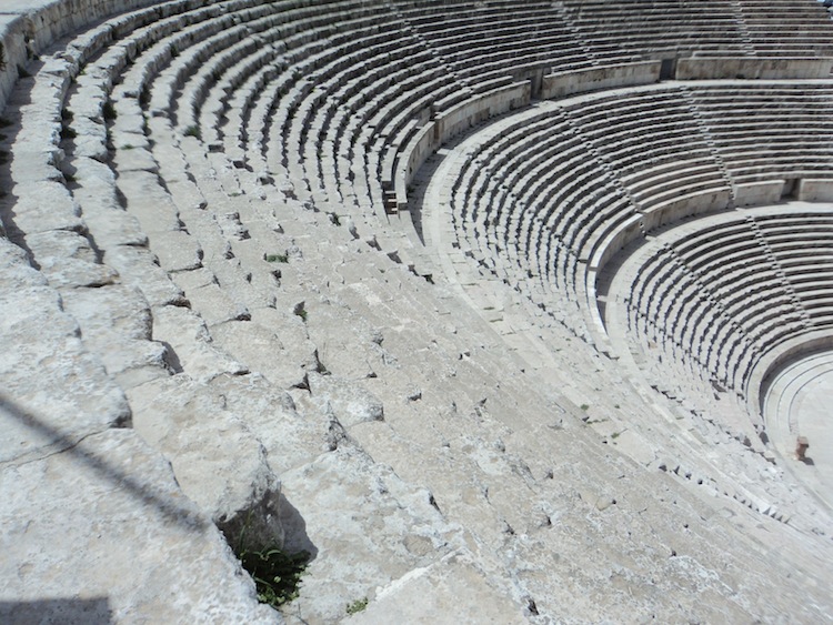 Amman's ancient theatre overlooking the Balad. (Ramy Salameh)