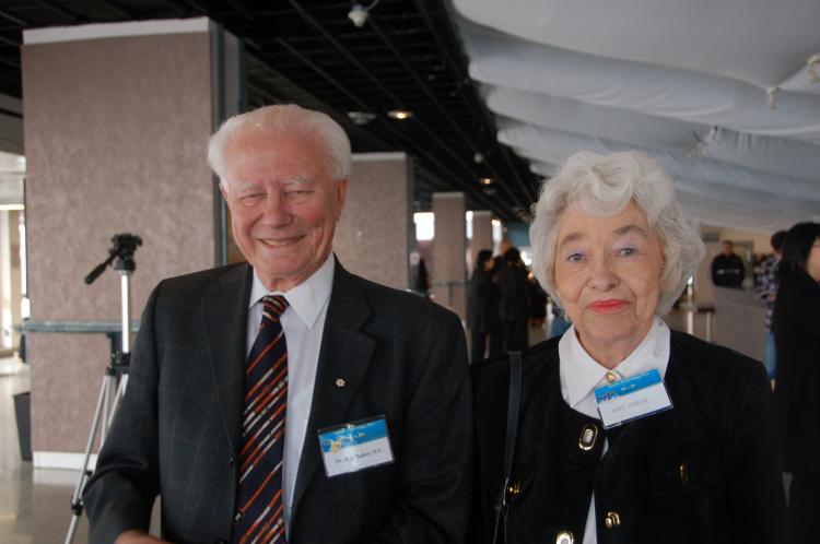 Dr. Baker and his wife Dr. Fraser at the Shen Yun show in Vancouver (Matthew Little/The Epoch Times)