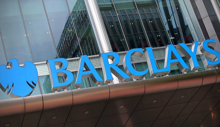 The Barclays bank headquarters is pictured in Canary Wharf in east London, on July 3. (Carl Court/AFP/GettyImages)