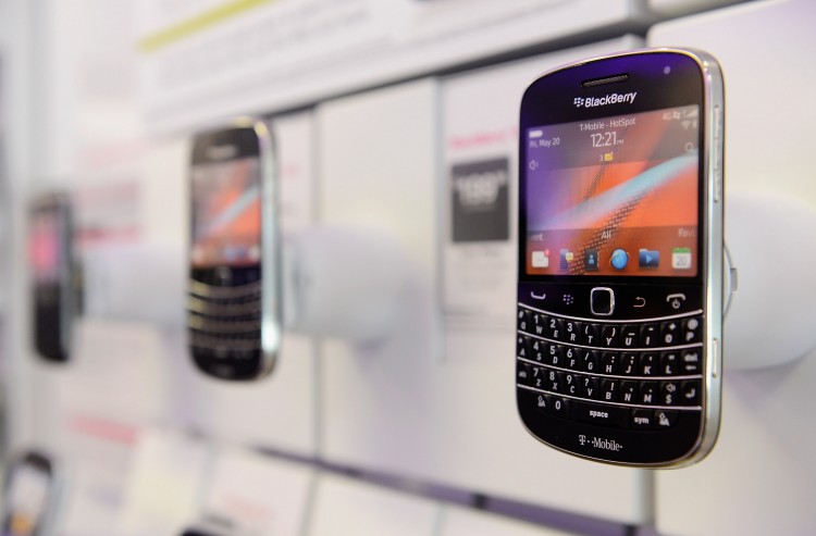 A Blackberry Bold 9900 4G smartphone sits on display for sale at T-Mobile store on June 28, in Los Angeles A Blackberry Bold 9900 4G smartphone sits on display for sale at T-Mobile store on June 28, in Los Angeles