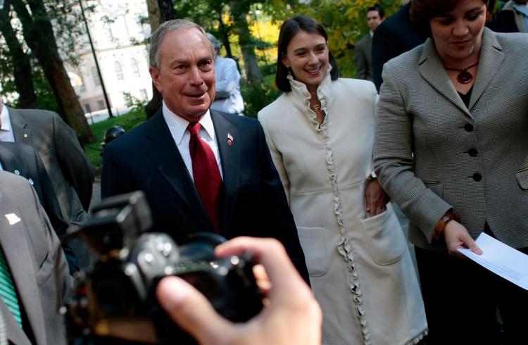 ONE MORE: (L-R) New York Mayor Michael Bloomberg walks with New York City councilwoman Jessica S. Lappin and Speaker of the New York City Council Christine C. Quinn last week. The Mayor has just signed legislation allowing himself to seek a third term. (Chris Hondros/Getty Images) ONE MORE: (L-R) New York Mayor Michael Bloomberg walks with New York City councilwoman Jessica S. Lappin and Speaker of the New York City Council Christine C. Quinn last week. The Mayor has just signed legislation allowing himself to seek a third term. (Chris Hondros/Getty Images)