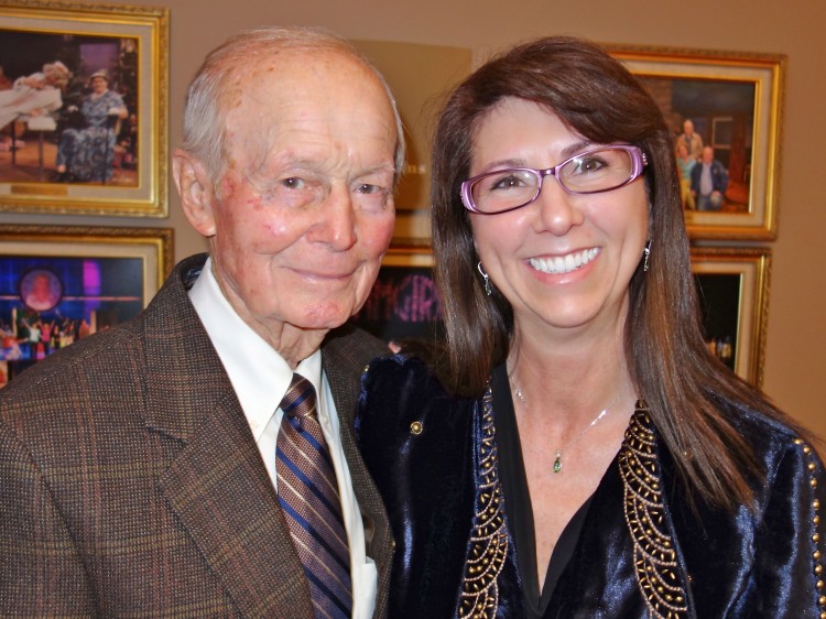 bus-owner Mr. Larimore Foster and Ms. Jill Gimmey attend Shen Yun