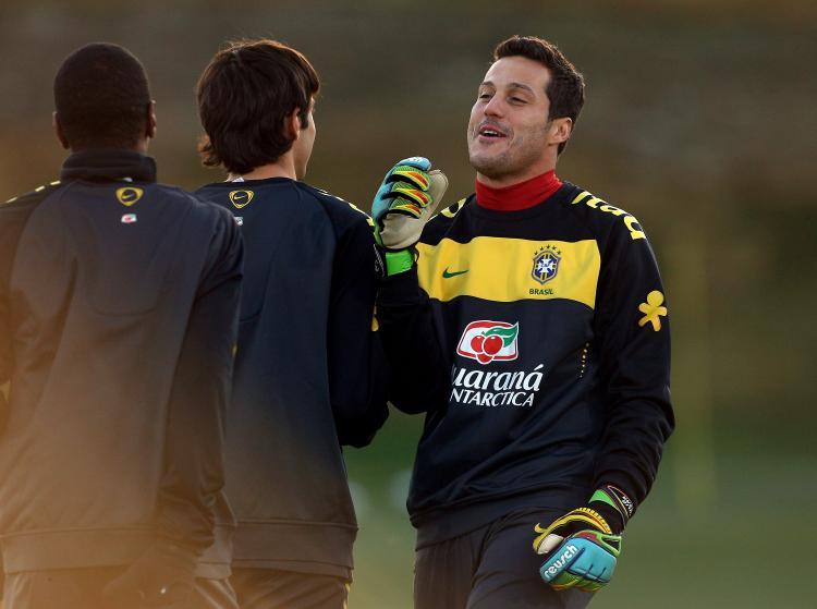 Brazil goalkeeper Julio Cesar expects Ivory Coast to attack. (Richard Heathcote/Getty Images) Brazil goalkeeper Julio Cesar expects Ivory Coast to attack. (Richard Heathcote/Getty Images)