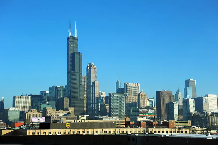 The Chicago skyline is seen from I-90. (Karen Bleier/AFP/Getty Images) 