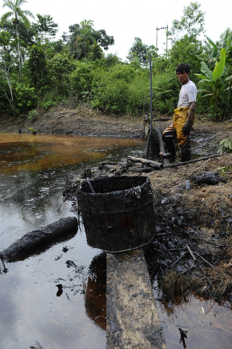 Employees of state-owned Petroecuador wo
