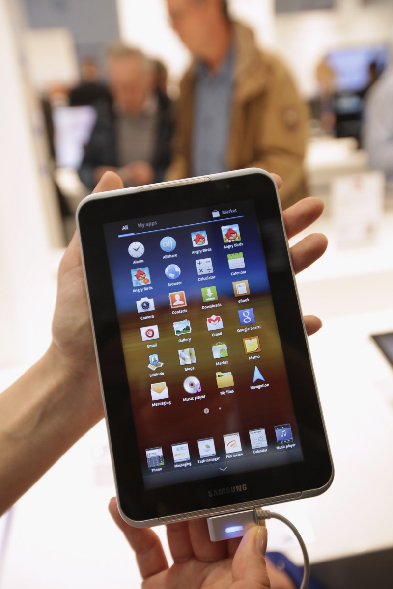 CLOUD POWER: A stand hostess holds up a Samsung tablet PC on the first day of the CeBIT 2012 technology trade fair on March 6th, 2012 in Hanover, Germany. Advances in cloud computing and security were major features at the fair this year CLOUD POWER: A stand hostess holds up a Samsung tablet PC on the first day of the CeBIT 2012 technology trade fair on March 6th, 2012 in Hanover, Germany. Advances in cloud computing and security were major features at the fair this year