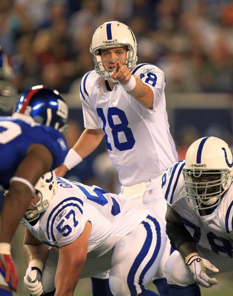 COLTS: Peyton Manning and the Indianapolis Colts are poised for battle against the Chargers on Saturday. (Jamie Squire/Getty Images) COLTS: Peyton Manning and the Indianapolis Colts are poised for battle against the Chargers on Saturday. (Jamie Squire/Getty Images)