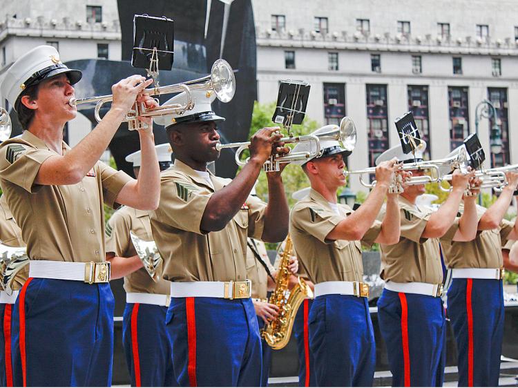 Marine Corps Band Plays Foley Square