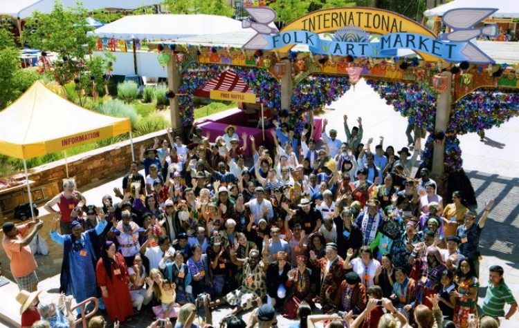 The artists come together on Museum Hill at the Santa Fe International Folk Art Market. (Courtesy of Marc Romanelli) The artists come together on Museum Hill at the Santa Fe International Folk Art Market. (Courtesy of Marc Romanelli)