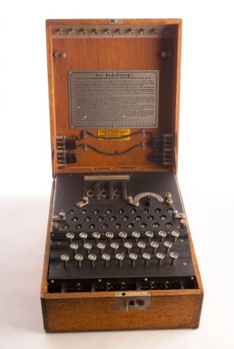 ENIGMA: The Enigma was a cipher machine used to encrypt German communications throughout World War II. (U.S. Government Work) ENIGMA: The Enigma was a cipher machine used to encrypt German communications throughout World War II. (U.S. Government Work)