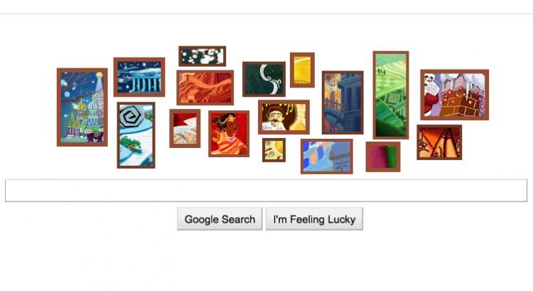 Up on the Housetop and other festive illustrations featured on the Dec. 23 Google Doodle. (Epoch Times Staff) Up on the Housetop and other festive illustrations featured on the Dec. 23 Google Doodle. (Epoch Times Staff)