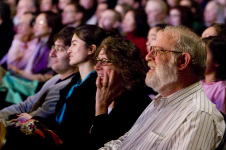 Audience of Divine Performing Arts at Paramount Theatre learned some of the history and lore of ancient China.  (Youzhi Ma/The Epoch Times)