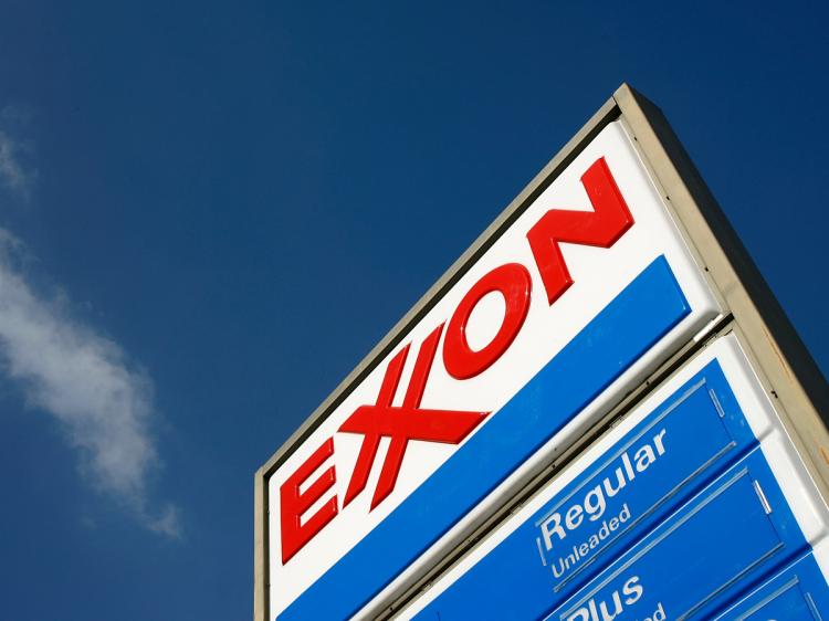 An Exxon gas station advertises its gas prices on February 1, 2008 in Burbank, California. (David McNew/Getty Images)