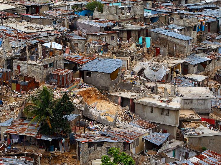 Standing and collapsed homes cover the hillside in the Le Vallee de Bourdon neighborhood in Port-au-Prince, Haiti, February 18, 2010 More than a month after the 7.0 earthquake that destroyed much of Port-au-Prince hundreds of thousands of people are livin (Chip Somodevilla/Getty Images) Standing and collapsed homes cover the hillside in the Le Vallee de Bourdon neighborhood in Port-au-Prince, Haiti, February 18, 2010 More than a month after the 7.0 earthquake that destroyed much of Port-au-Prince hundreds of thousands of people are livin (Chip Somodevilla/Getty Images)