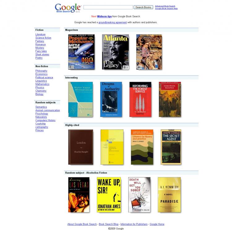 OFF-LIMITS: Google announced that it would not include books available commercially in Europe on its Google Books. (Google Inc) OFF-LIMITS: Google announced that it would not include books available commercially in Europe on its Google Books. (Google Inc)