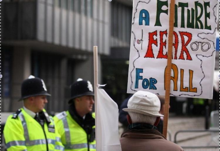 Tony Blair gave evidence on the Iraq War for the second time to Sir John Chilcot and the Iraq Inquiry on January 21, 2011. Protesters demonstrated outside the venue of the Queen Elizabeth II Conference Centre.  (Oli Scarff/Getty Images)
