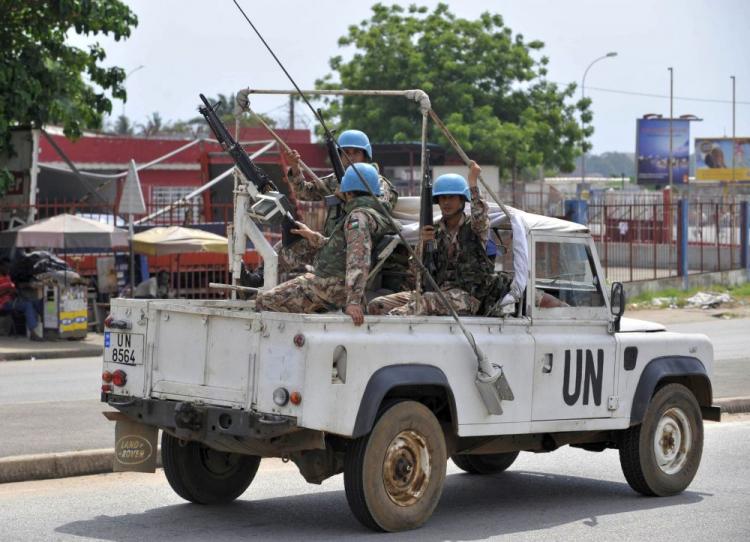 Jordanian soldiers members of the ONUCI patrol on a street of Abidjan on December 25, 2010. Ivory Coast marked a fearful Christmas today after West African leaders threatened military action to force defiant strongman Laurent Gbagbo to cede power to his rival Alassane Ouattara. (Sia Kambou/AFP/Getty Images) Jordanian soldiers members of the ONUCI patrol on a street of Abidjan on December 25, 2010. Ivory Coast marked a fearful Christmas today after West African leaders threatened military action to force defiant strongman Laurent Gbagbo to cede power to his rival Alassane Ouattara. (Sia Kambou/AFP/Getty Images)