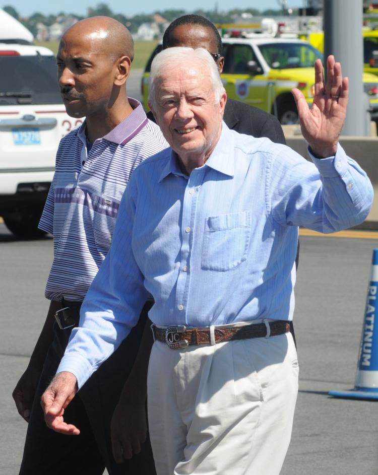 Jimmy Carter, the former president, was released from an Ohio hospital on Thursday. (John Mottern/AFP/Getty Images) Jimmy Carter, the former president, was released from an Ohio hospital on Thursday. (John Mottern/AFP/Getty Images)