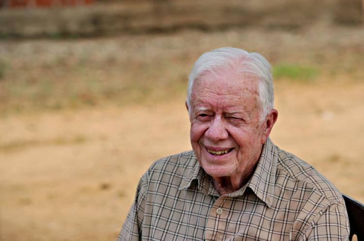 Jimmy Carter, the former US President, was reportedly hospitalized for an upset stomach. (Roberto Schmidt/AFP/Getty Images) Jimmy Carter, the former US President, was reportedly hospitalized for an upset stomach. (Roberto Schmidt/AFP/Getty Images)