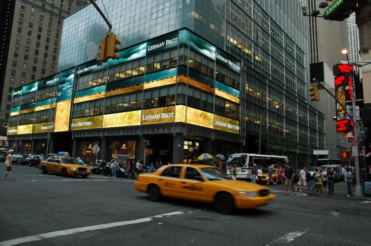 Lehman Brothers' headquarters in Manhattan. The investment bank is close to filing for bankruptcy, sources say. (Jonathan Weeks/The Epoch Times)