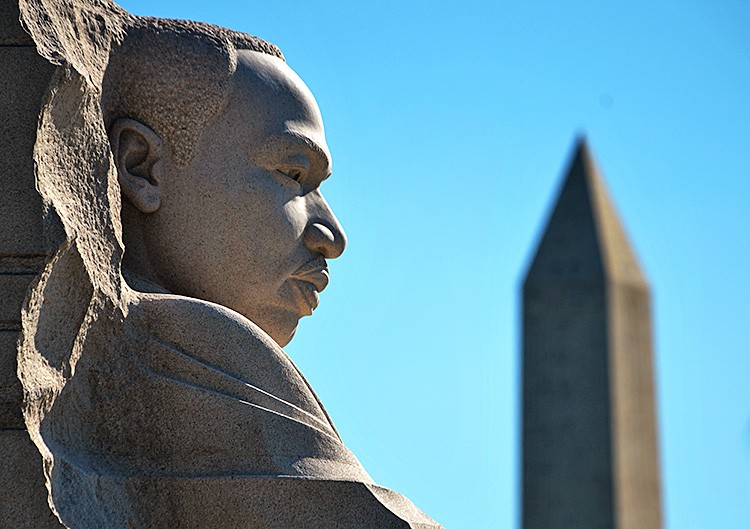 STANDING TALL: The 'Stone of Hope' sculpture of Martin Luther King by Chinese artist Lei Yixin opened to public display on Aug. 22, at the Martin Luther King Jr. Memorial in Washington, D.C. The memorial is the first on the National Mall to honor an African-American and the first to honor a person who did not serve as president. (Mandel Ngan/AFP/Getty Images) STANDING TALL: The 'Stone of Hope' sculpture of Martin Luther King by Chinese artist Lei Yixin opened to public display on Aug. 22, at the Martin Luther King Jr. Memorial in Washington, D.C. The memorial is the first on the National Mall to honor an African-American and the first to honor a person who did not serve as president. (Mandel Ngan/AFP/Getty Images)