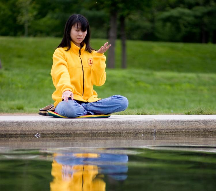 MEDITATION: Researchers found changes in participants' brain activity after they received meditation training. (The Epoch Times)