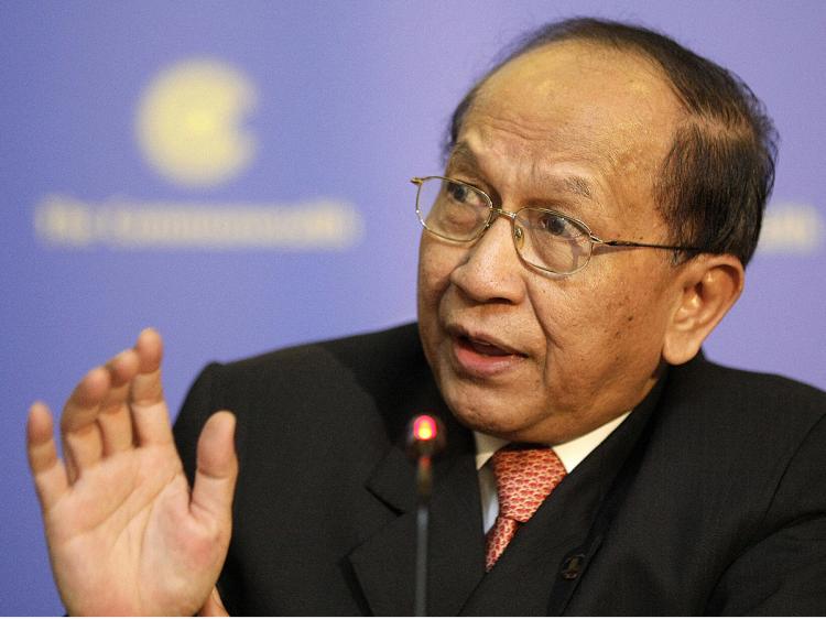 NO COMMUNISTS--Datuk Seri Dr Rais Yatim, Malay Information, Communications, Culture and Arts Minister says it would be a disaster if communism returned to Malaysia. (Shaun Curry/AFP/Getty Images) NO COMMUNISTS--Datuk Seri Dr Rais Yatim, Malay Information, Communications, Culture and Arts Minister says it would be a disaster if communism returned to Malaysia. (Shaun Curry/AFP/Getty Images)