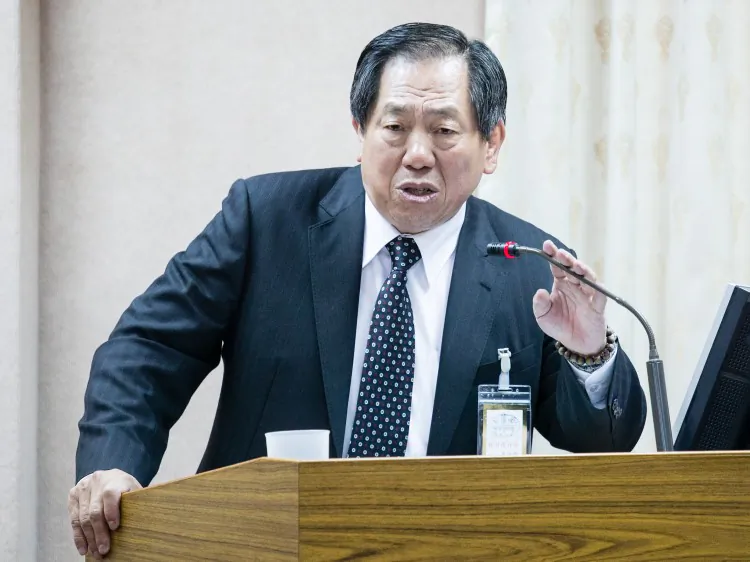 Taiwan National Security Bureau (NSB) Director General Tsai De-sheng says cyber-attacks from China have seriously affected Taiwan. The NSB website, for example, has received 3.34 million attacks in the past year, averaging about 10,000 a day. (Chen Baizhou/The Epoch Times)