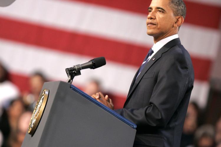 President Barack Obama speaks to a group September 8, 2010 at Cuyahoga Community College West Campus in Parma, Ohio. (J.D. Pooley/Getty Images) President Barack Obama speaks to a group September 8, 2010 at Cuyahoga Community College West Campus in Parma, Ohio. (J.D. Pooley/Getty Images)