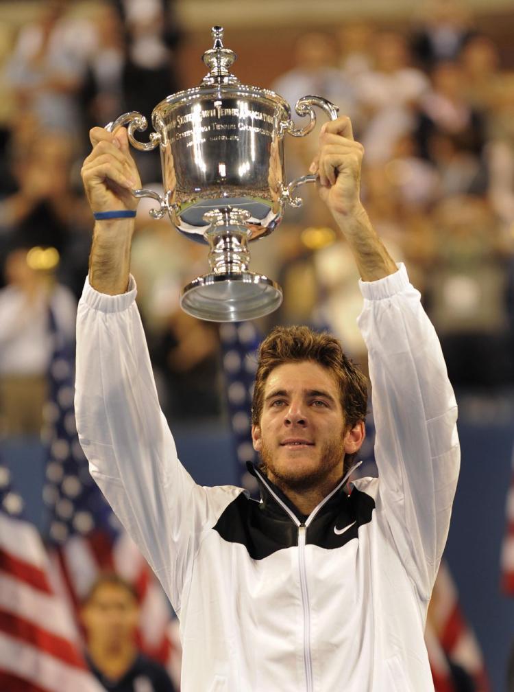 CHAMPION: Argentina's Juan Martin Del Potro pulled off an unbelievable upset of Roger Federer. (Timothy A. Clary/AFP/Getty Images) CHAMPION: Argentina's Juan Martin Del Potro pulled off an unbelievable upset of Roger Federer. (Timothy A. Clary/AFP/Getty Images)