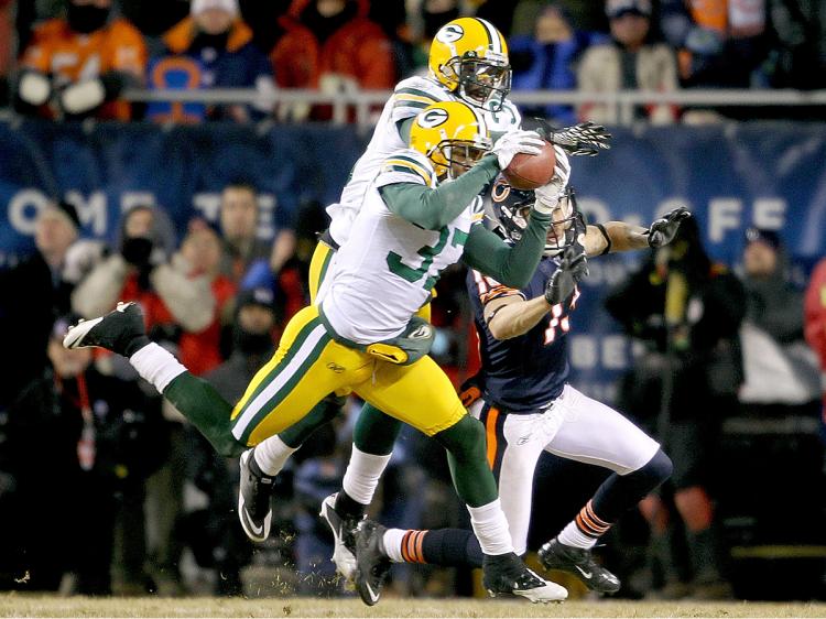 Quarterback Aaron Rodgers and the Green Bay Packers look ahead to next week's NFC Championship Game against the Chicago Bears. (Jonathan Daniel/Getty Images ) Quarterback Aaron Rodgers and the Green Bay Packers look ahead to next week's NFC Championship Game against the Chicago Bears. (Jonathan Daniel/Getty Images )