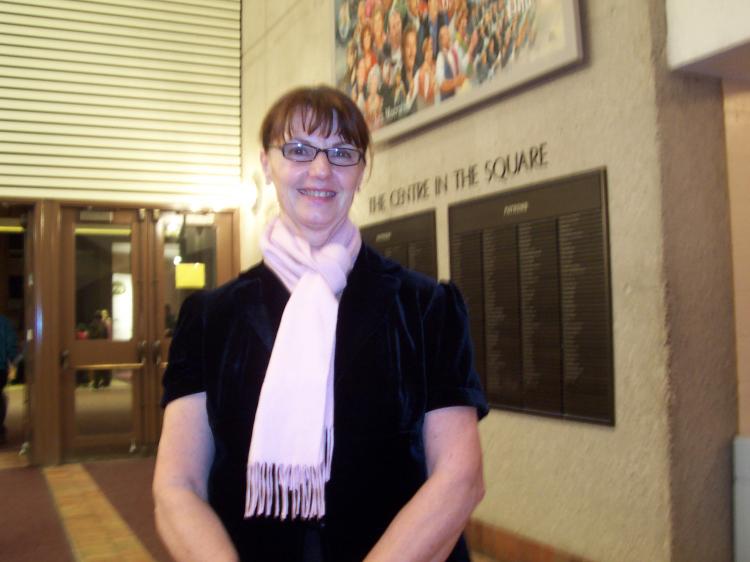 University professor Mrs. Greenway caught the final show of the Divine Performing Arts at the Centre in the Square theatre in Kitchener-Waterloo. (Quincy Yu/The Epoch Times)
