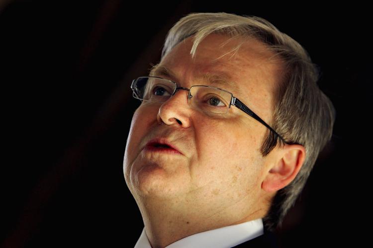 Australian Prime Minister Kevin Rudd. (Sergio Dionisio/Getty Images) Australian Prime Minister Kevin Rudd. (Sergio Dionisio/Getty Images)