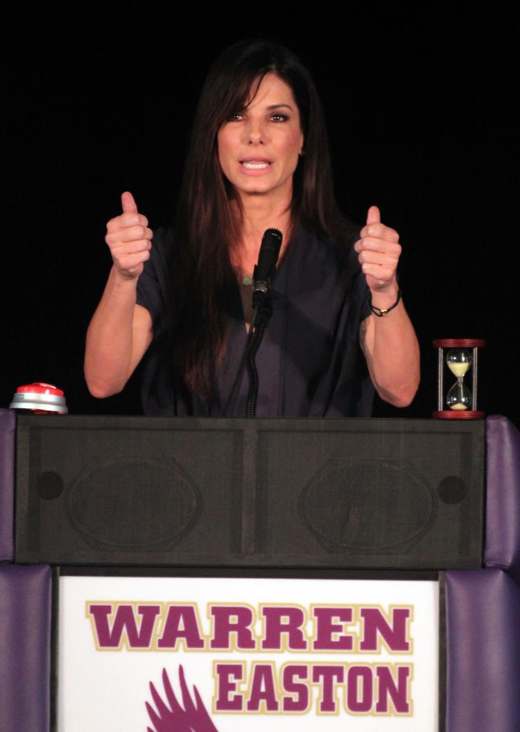 Sandra Bullock, who recently adopted a son from New Orleans, spoke highly of him on the 'Today' show set to air on Tuesday. Pictured above, she addresses attendees at the Warren Easton Charter High School Health Clinic ribbon cutting ceremony at the Warren Easton Charter High School on August 29, 2010 in New Orleans. (James Crump/Getty Images) Sandra Bullock, who recently adopted a son from New Orleans, spoke highly of him on the 'Today' show set to air on Tuesday. Pictured above, she addresses attendees at the Warren Easton Charter High School Health Clinic ribbon cutting ceremony at the Warren Easton Charter High School on August 29, 2010 in New Orleans. (James Crump/Getty Images)