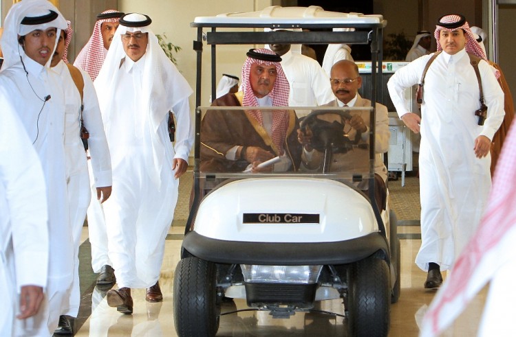 Saudi Foreign Minister Prince Saud al-Faisal (C-L) arrives in a buggy to attend an Arab ministerial committee meeting in Doha to discuss the Syrian crisis on June 2. Qatar and Saudi Arabia have supported competing political interests in the Middle East, writes Giorgio Cafiero. (Karim Jaafar/AFP/GettyImages) Saudi Foreign Minister Prince Saud al-Faisal (C-L) arrives in a buggy to attend an Arab ministerial committee meeting in Doha to discuss the Syrian crisis on June 2. Qatar and Saudi Arabia have supported competing political interests in the Middle East, writes Giorgio Cafiero. (Karim Jaafar/AFP/GettyImages)