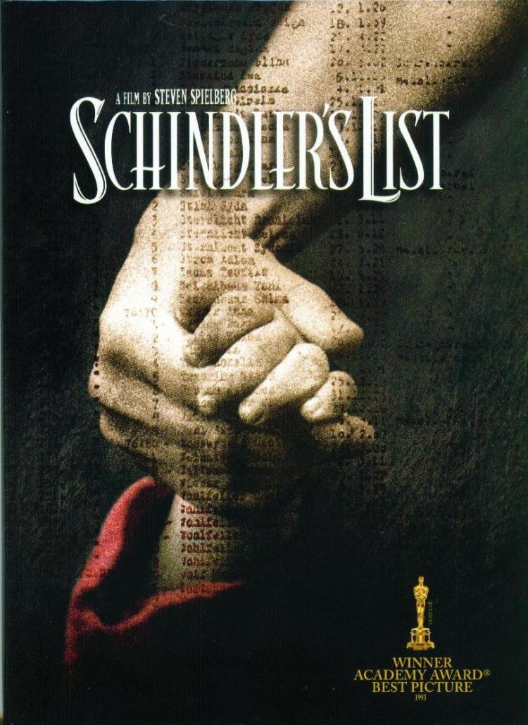 A poster of the film 'Schindler's List.' A document transcript, listing the names of Jews who were saved by the events depicted in the film, is now up for sale. (Courtesy Universal Pictures)