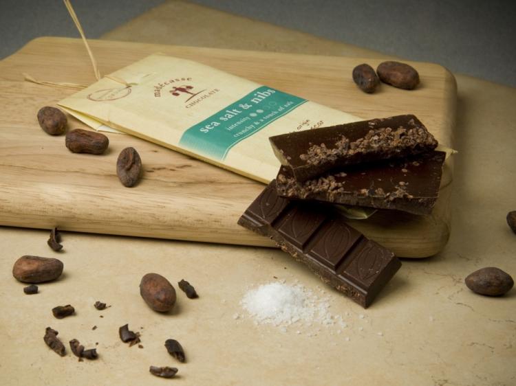 Sea salt and nibs-one of Madecasse'smost popular chocolates.(Courtesy of Madecasse Chocolates)