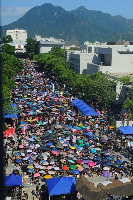 student Students went on strike in Hong Kong