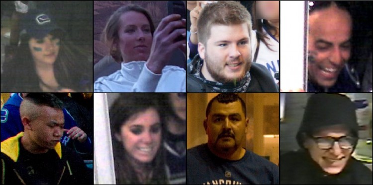 Photos of suspected rioters posted on a special Vancouver Police Department website. (Vancouver Police Department) Photos of suspected rioters posted on a special Vancouver Police Department website. (Vancouver Police Department)