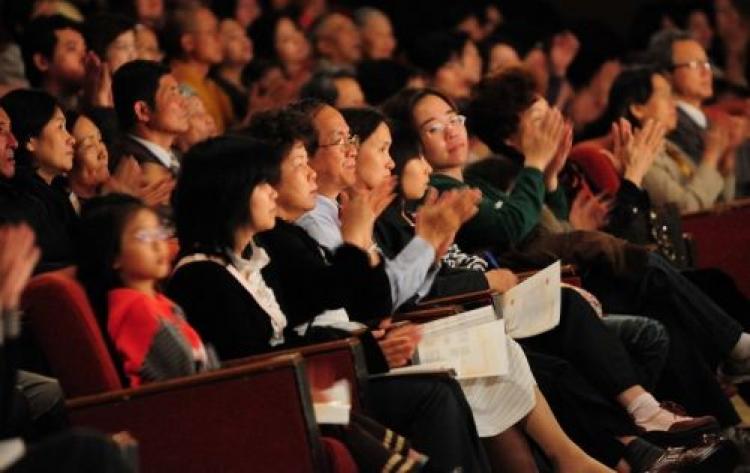 The audience at the Divine Performing Arts in Taipei (The Epoch Times)