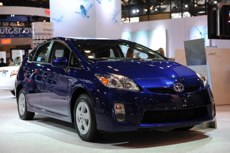 A Toyota Prius on display at the New York International Auto Show March 31, 2010 in New York. Car exploits can let hackers control our car. (Stan Honda/AFP/Getty Images)